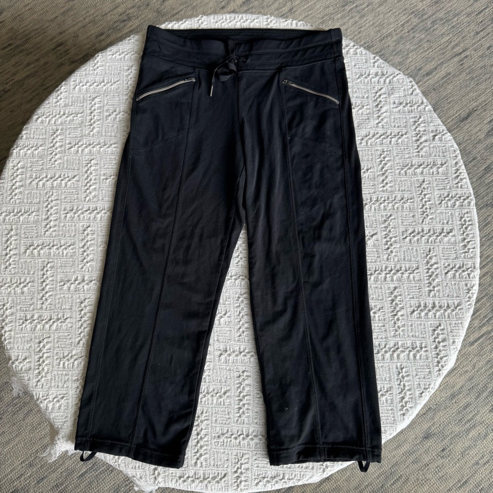 Athleta Black Sweatpants with Zipper